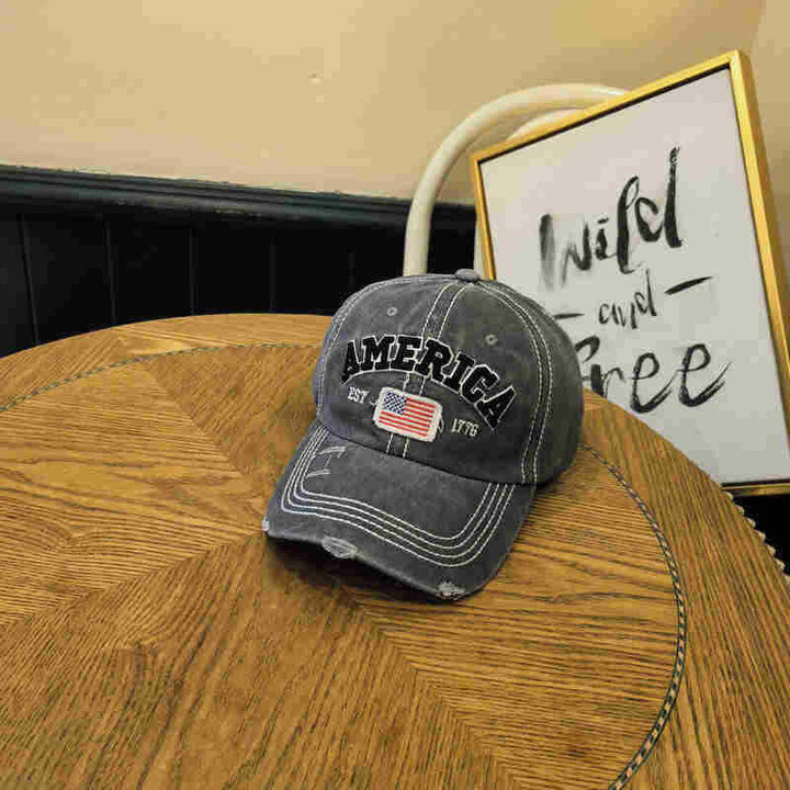 Unisex Vintage-Inspired Distressed Baseball Cap Kalsten
