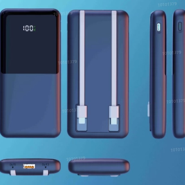 Portable power bank with integrated charging station and digital display Kalsten