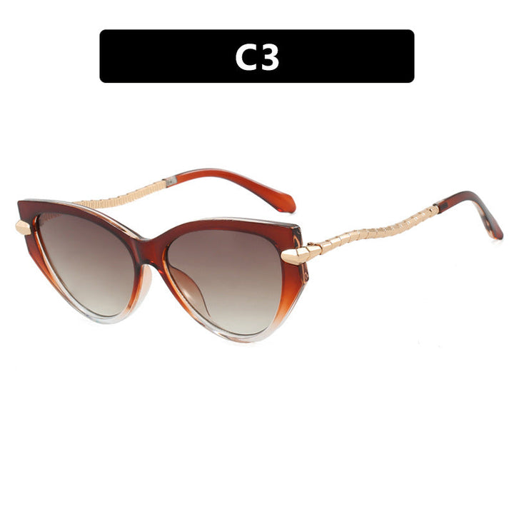 Ladies Cat-Eye Sunglasses with elegant metal frame and fashionable accents Kalsten