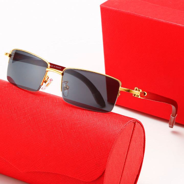 Ladies modern square sunglasses with luxurious metal frame Kalsten