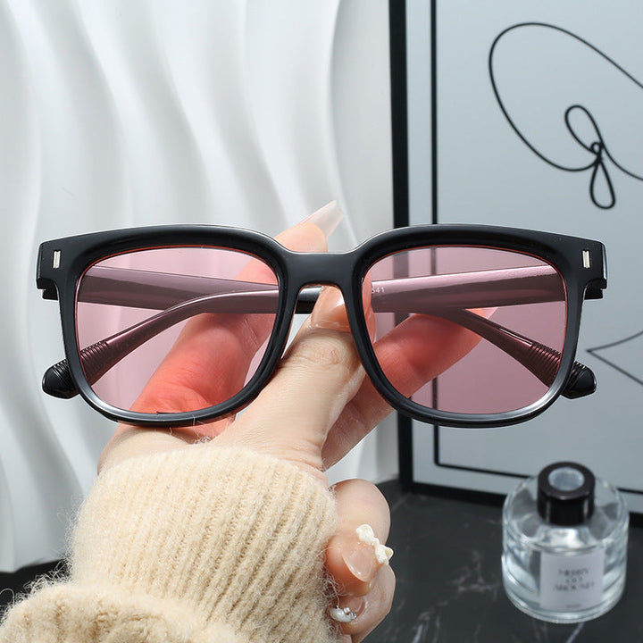 Women Fashionable Square Sunglasses with Transparent Frame Kalsten