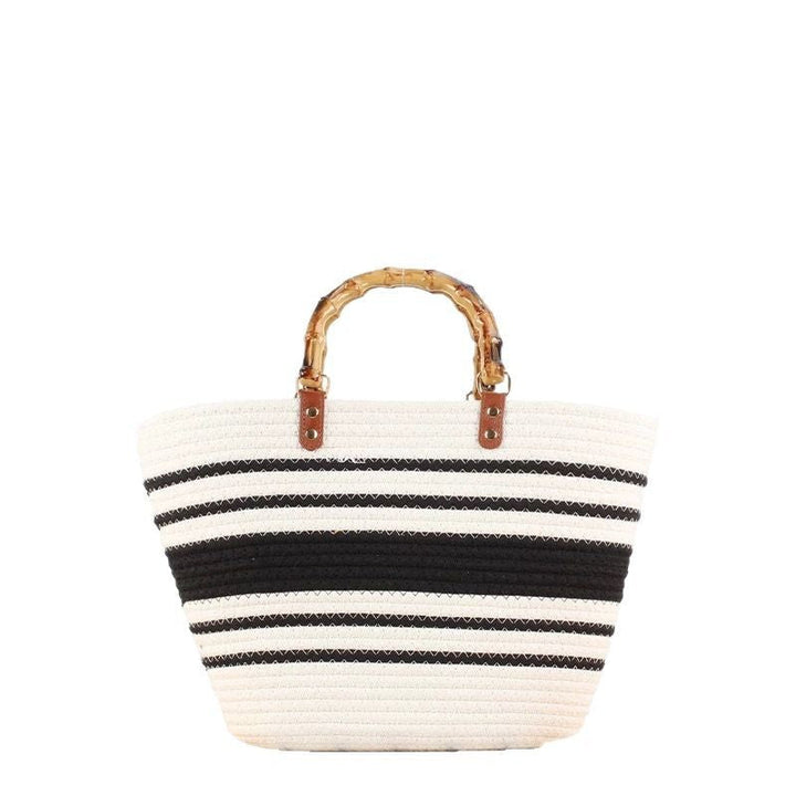 Large beach bag with bamboo handles Kalsten