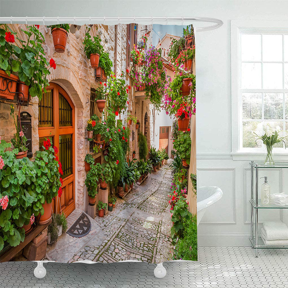 Floral Lane-Inspired Shower Curtain Kalsten