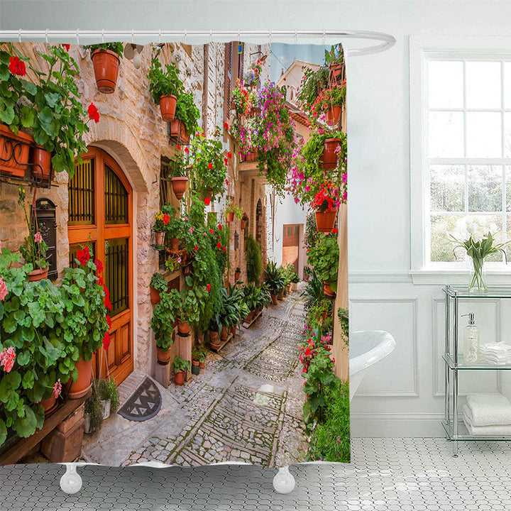 Floral Lane-Inspired Shower Curtain Kalsten