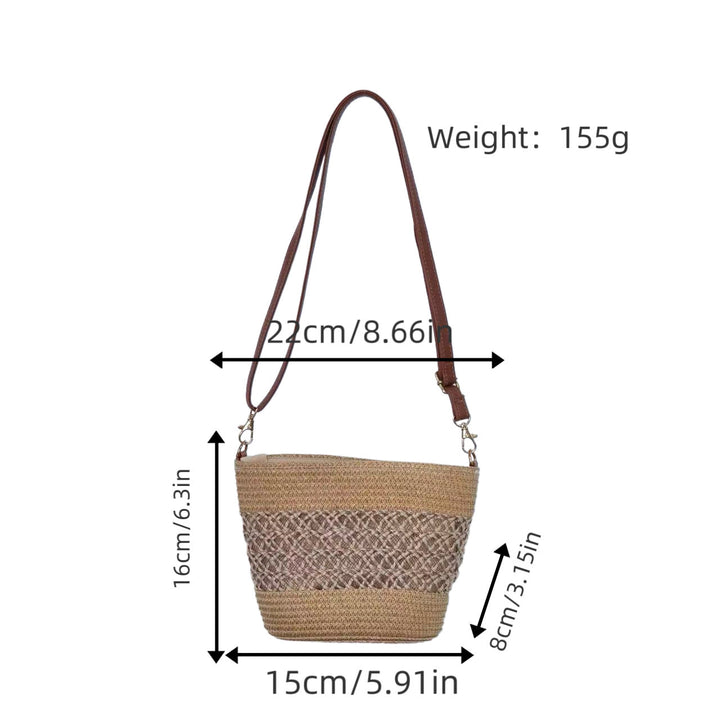 Shoulder bag with refined crochet and leather accents Kalsten