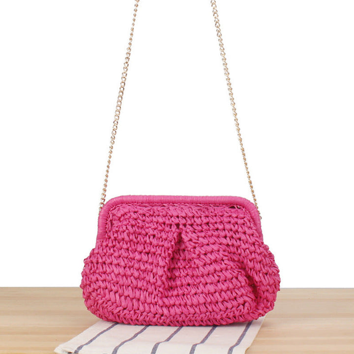 Handbag with Elegant Woven Design and High-Quality Chain Decoration Kalsten