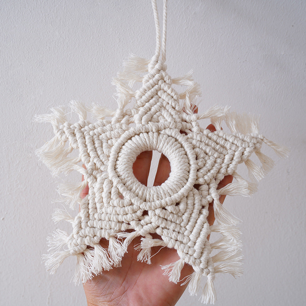Macrame Star-Shaped Wall Hanging Decor Acalora