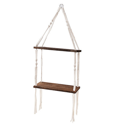 Macramé Floating Shelf Organizer Acalora