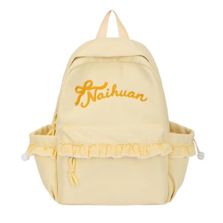 Embroidered Ruffled Backpack Kalsten