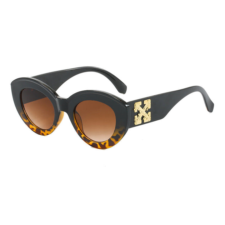 Women's Cat-Eye Sunglasses with Luxurious Accents and Sturdy Plastic Frame Kalsten