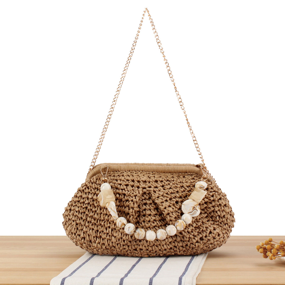 Braided Clutch with Pearl Accent Kalsten