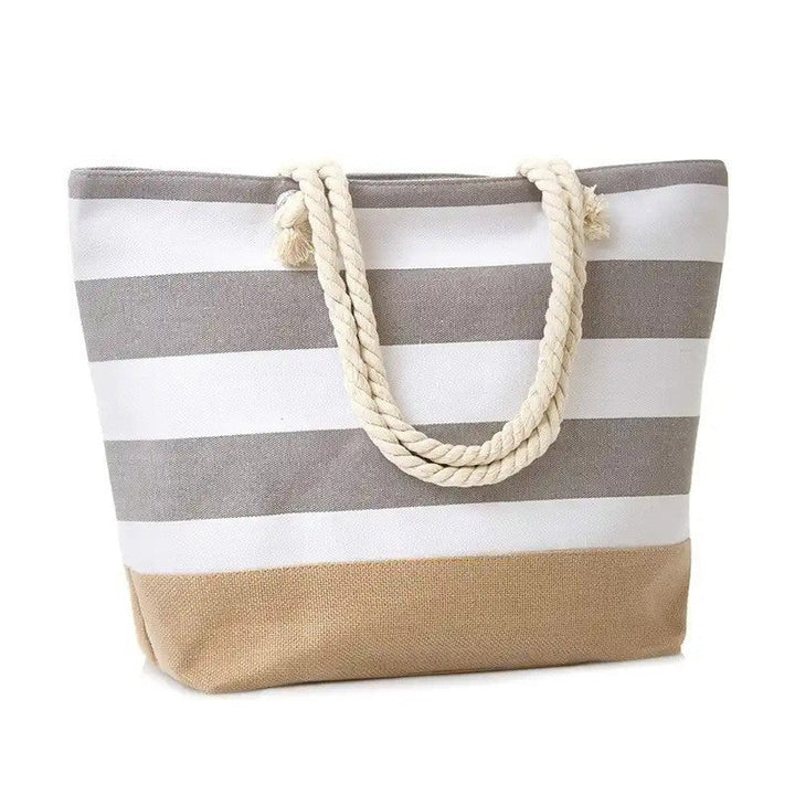 Beach bag with maritime stripes and sturdy rope handles Kalsten
