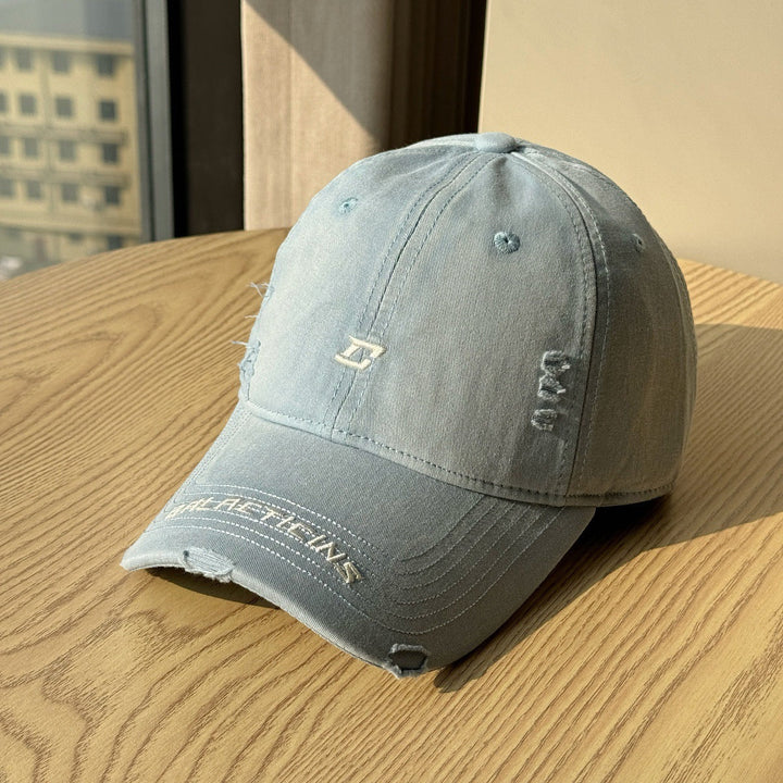 Men's Distressed Denim Baseball Cap Kalsten