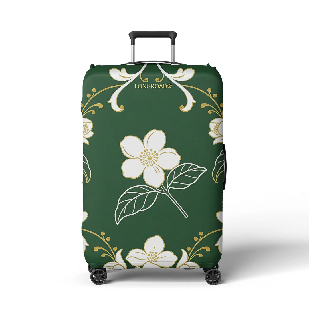 Women’s suitcase cover with floral lavender pattern Kalsten