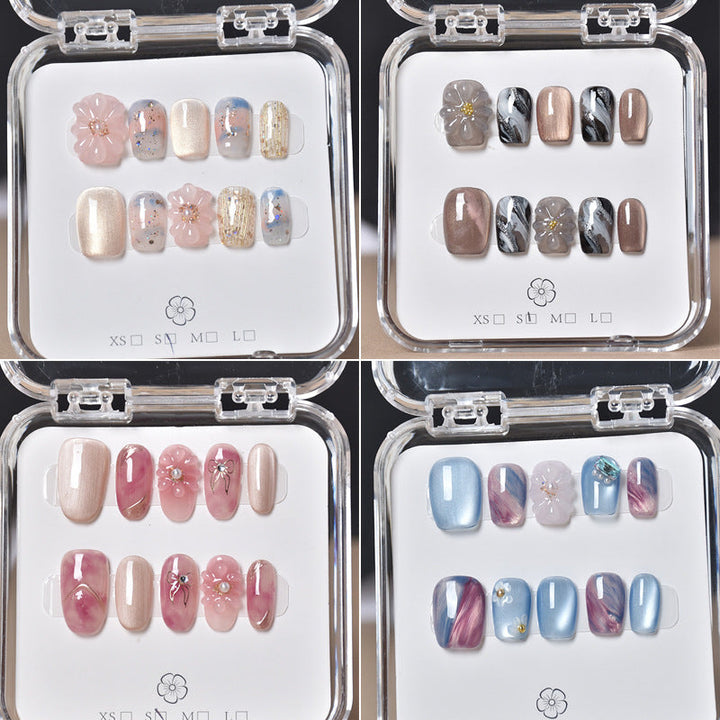 Decorative Floral Press-On Nail Set Kalsten
