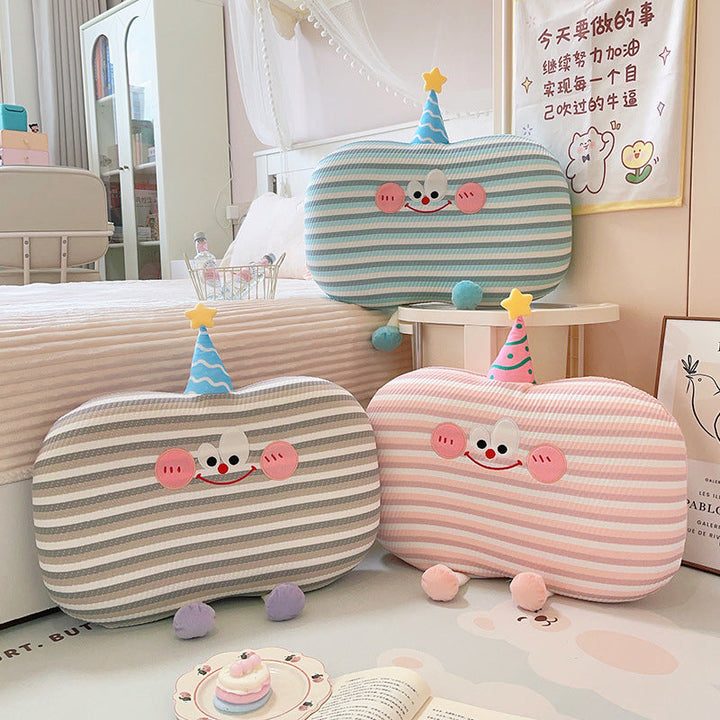 Plush pillow in cookie shape with cute face Kalsten