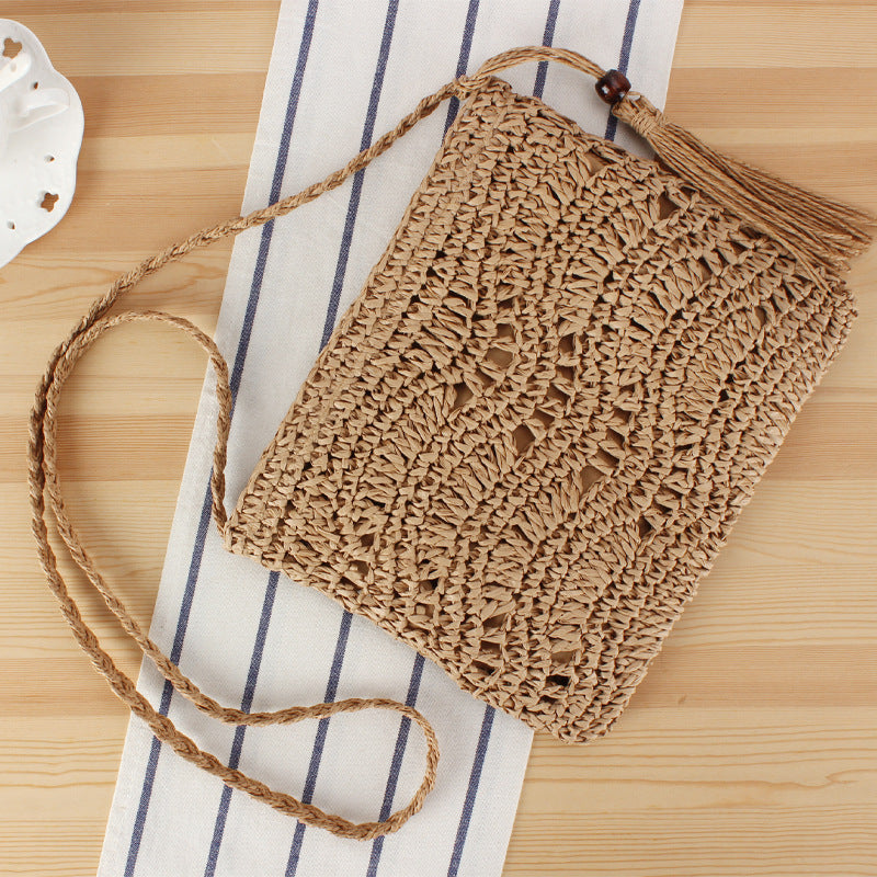 Handbag Made of Fine Macrame with Tassel Decoration Kalsten