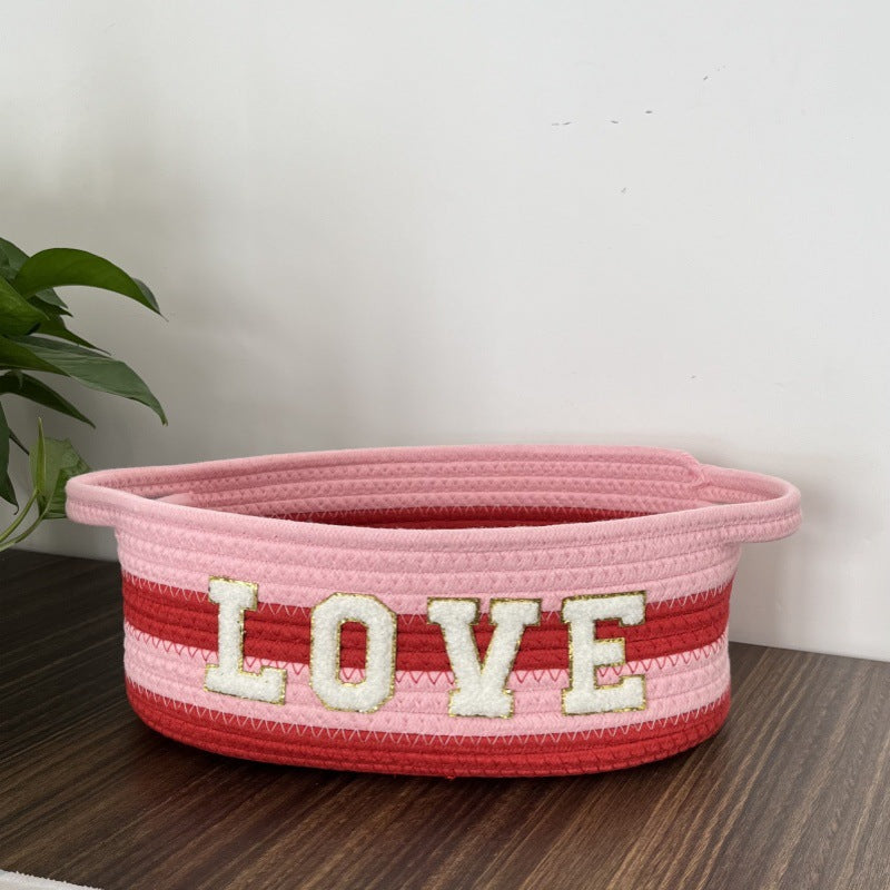 Women Decorative Storage Basket with Loving Inscription Kalsten