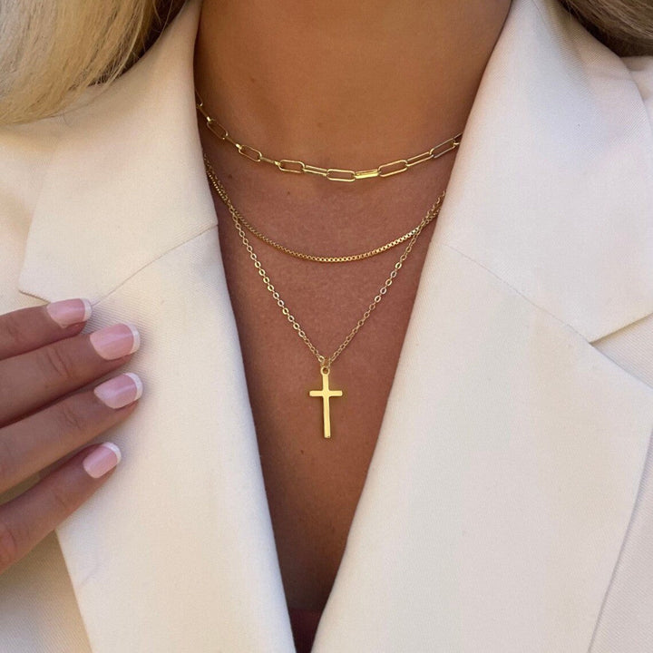 Multi-Layered Cross Pendant Necklace Kalsten