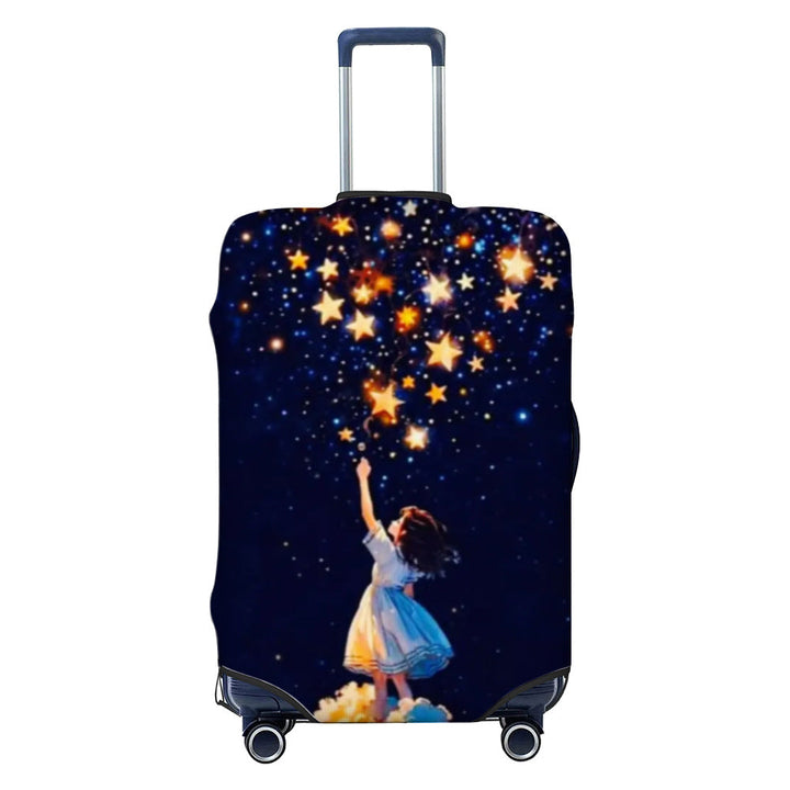 Ladies nan elastic suitcase cover with motif print, water-repellent and tear-resistant, with handle and telescopic opening Kalsten