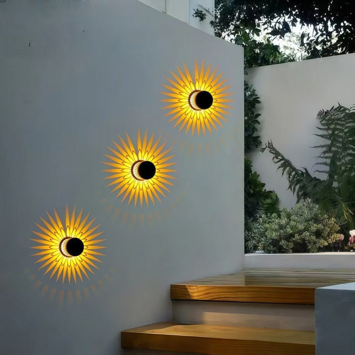 Decorative Solar-Powered Metal Lantern With Geometric Cutout And Warm LED Candle Effect Kalsten