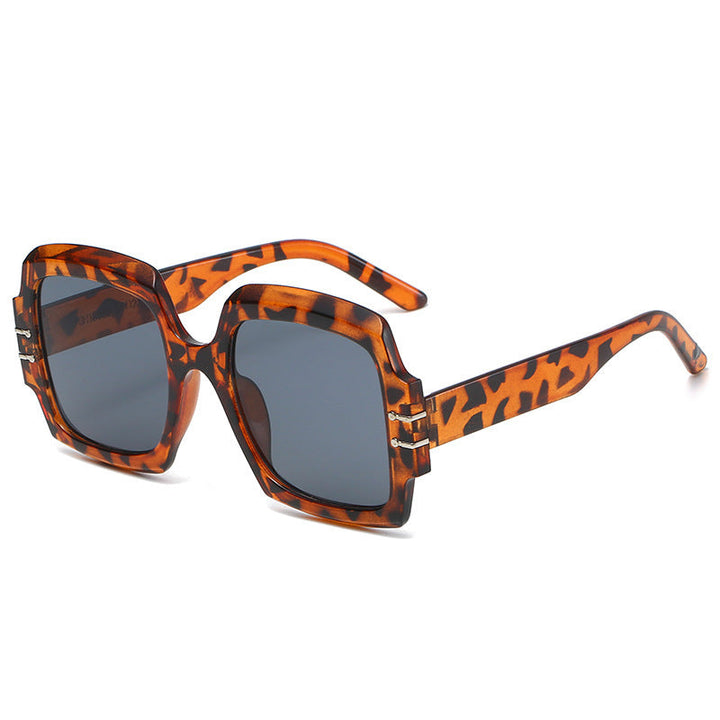 Women's Fashion Oversized Sunglasses with Animal Print Kalsten