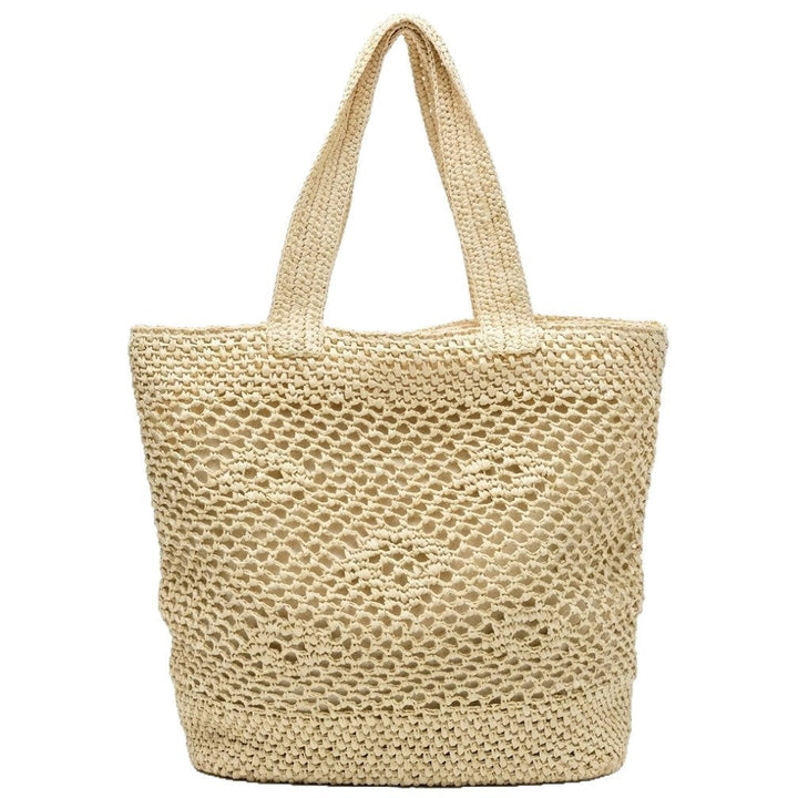 Large macrame bag with leather accents Kalsten