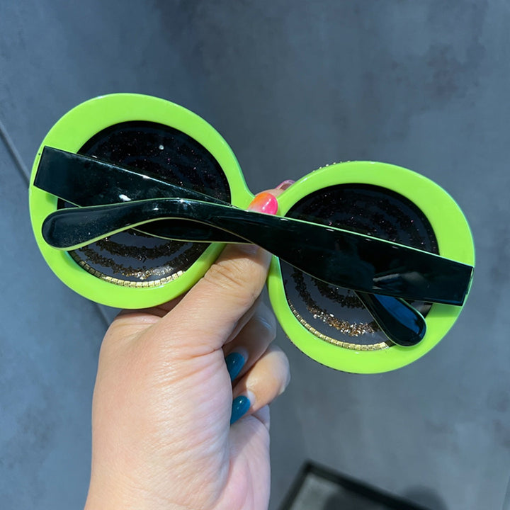 Women's Statement Sunglasses with Spiral Glitter Design Kalsten