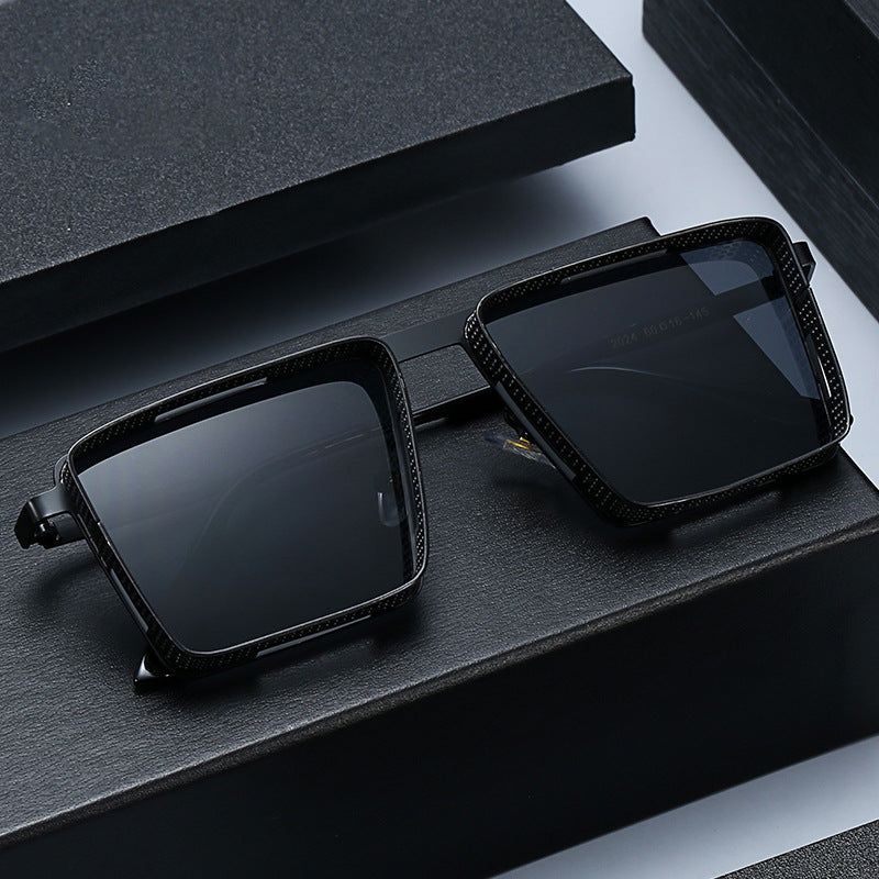 Ladies extravagant square sunglasses with perforated frame Kalsten