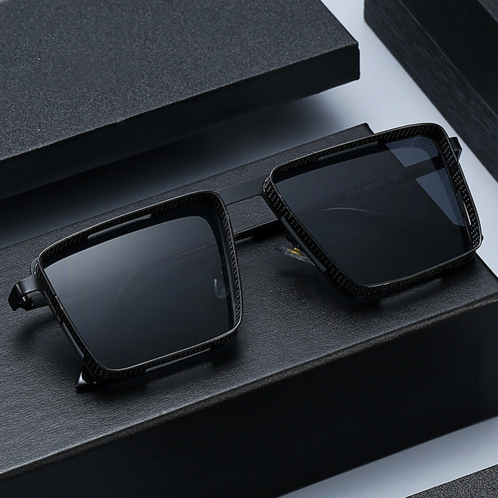 Ladies extravagant square sunglasses with perforated frame Kalsten