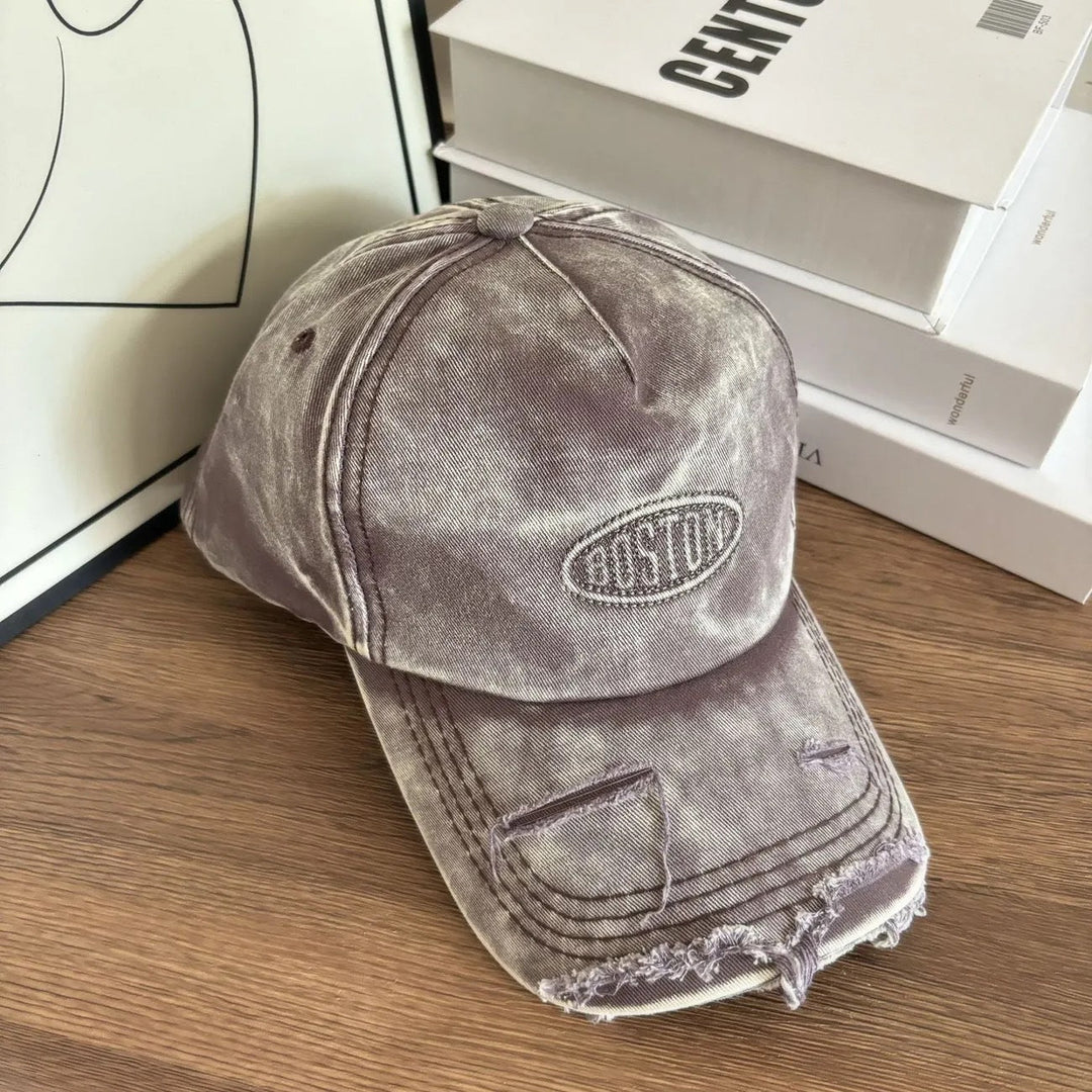 Men's Distressed Denim Effect Baseball Cap Kalsten