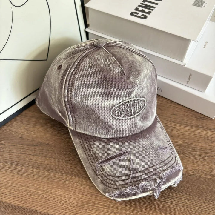 Men's Distressed Denim Effect Baseball Cap Kalsten