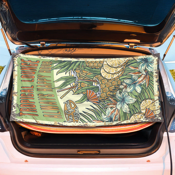 Strand blanket with striking tiki pattern Kalsten