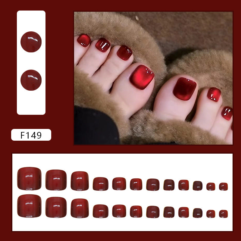 Premium Gel Finish Press-On Toenail Set Acalora