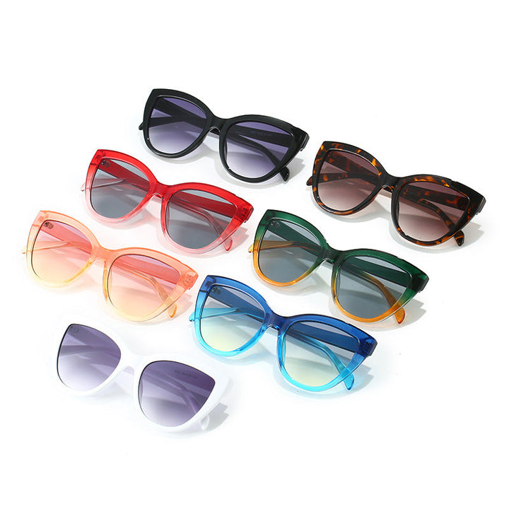 Women's Cat-Eye Sunglasses with Transparent Frame and UV Protection Kalsten