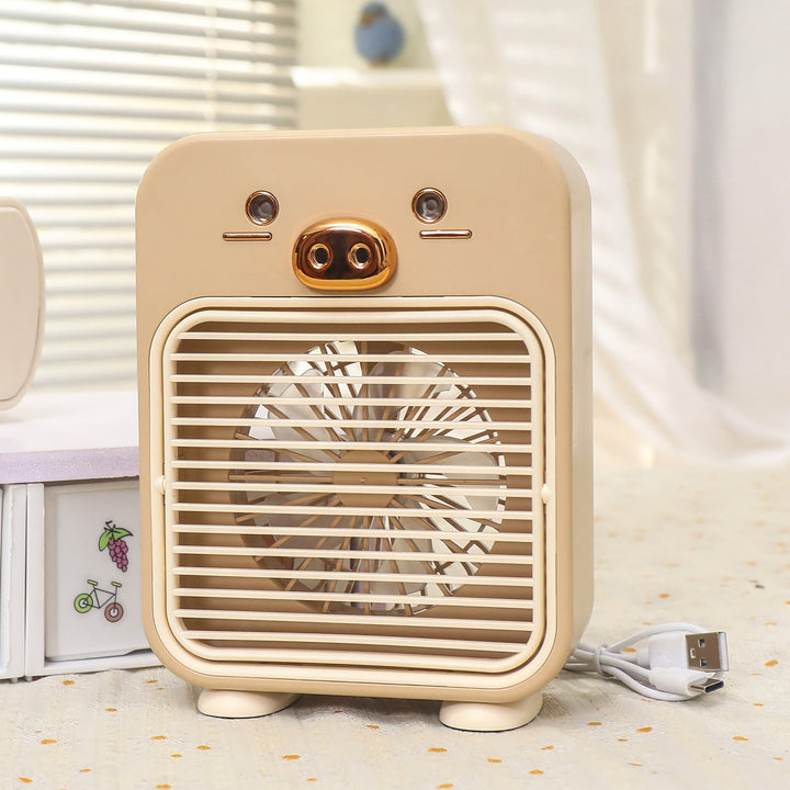 Ladies Funny Mini Table Fan with USB Connection and Flexible Tilt Kalsten