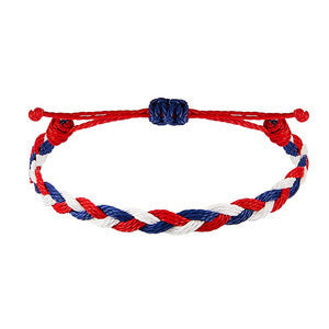 Unisex braided bracelet set made of cotton cords with adjustable sliding knots and star pendant Kalsten