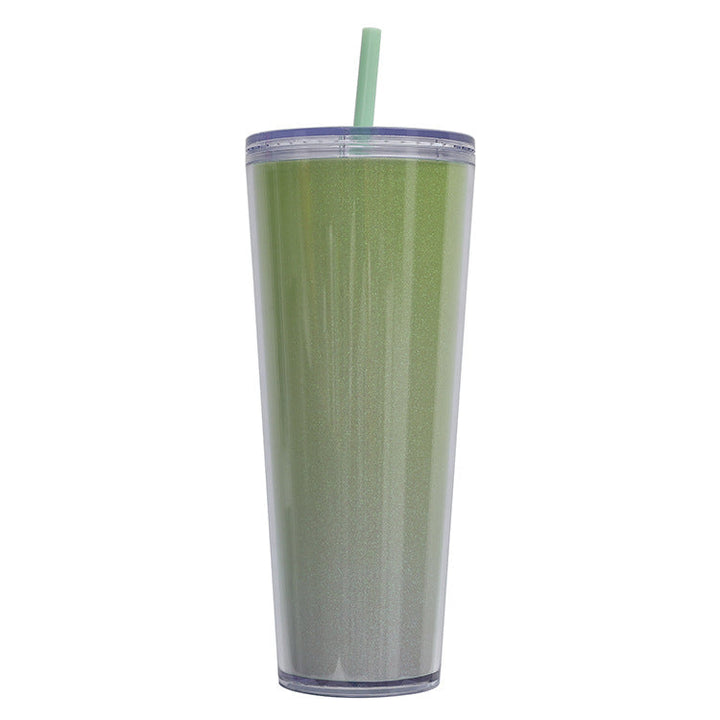 Women's Glittering Drinking Cup with Straw Kalsten