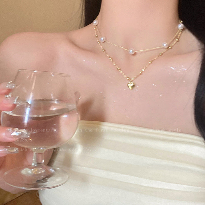 Heart-Embellished Layered Necklace Kalsten
