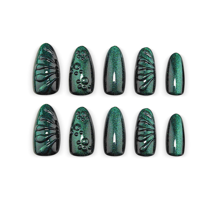 Artificial nails with shimmering wave design Kalsten