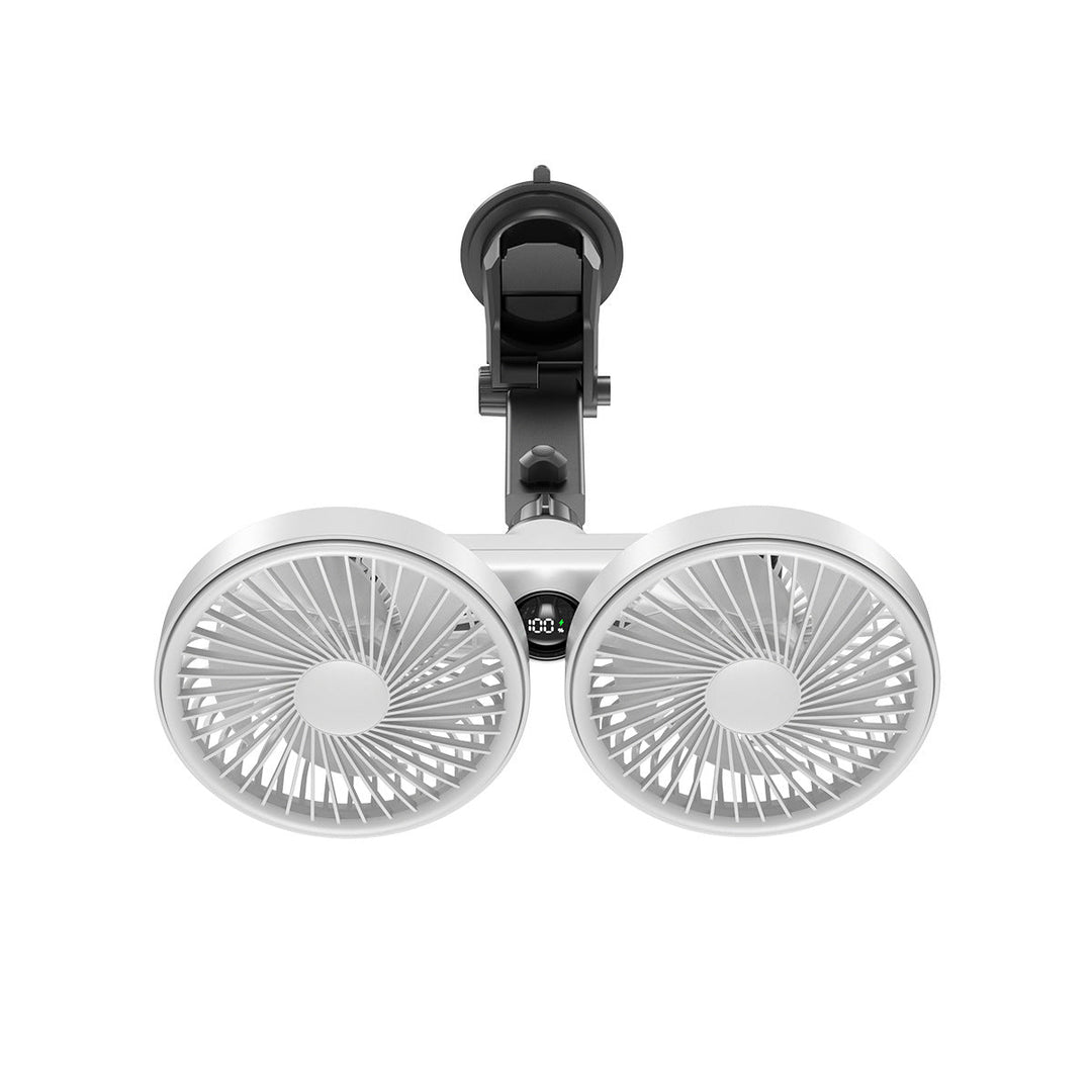 Unisex Dual-Head Rotating Clip-On Fan Kalsten