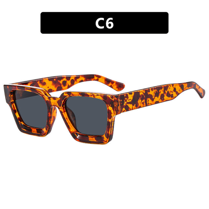 Ladies fashionable square sunglasses with sturdy frame and yellow lenses Kalsten