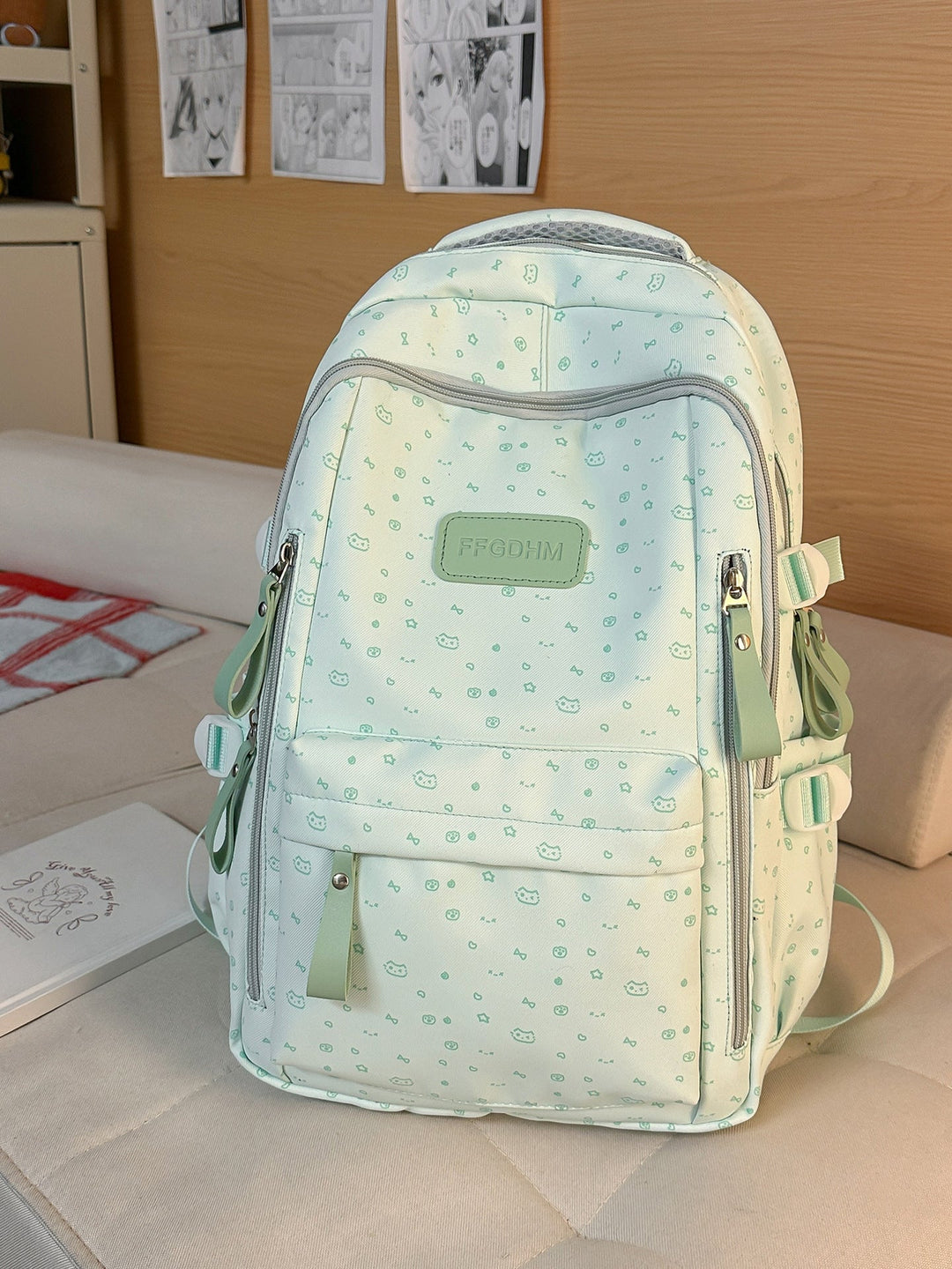 Cute Character-Embellished School Backpack