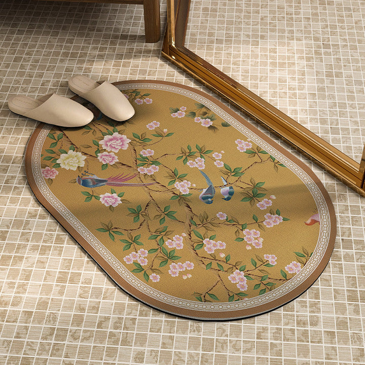 Ornate Floral Shower Mat Kalsten