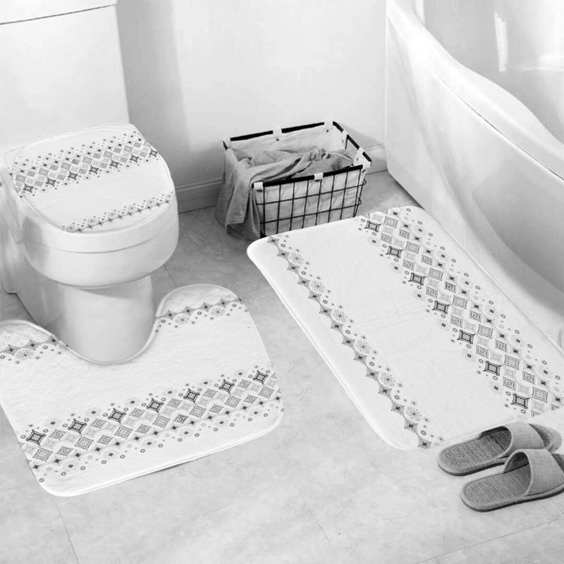 Chevron Pattern Bathroom Set Kalsten