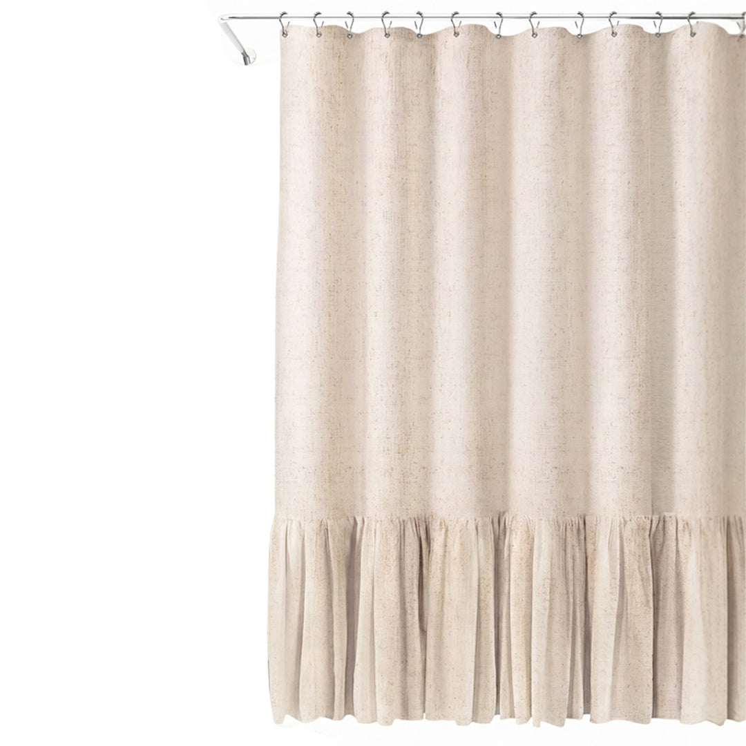 Ruffled Textured Shower Curtain Kalsten