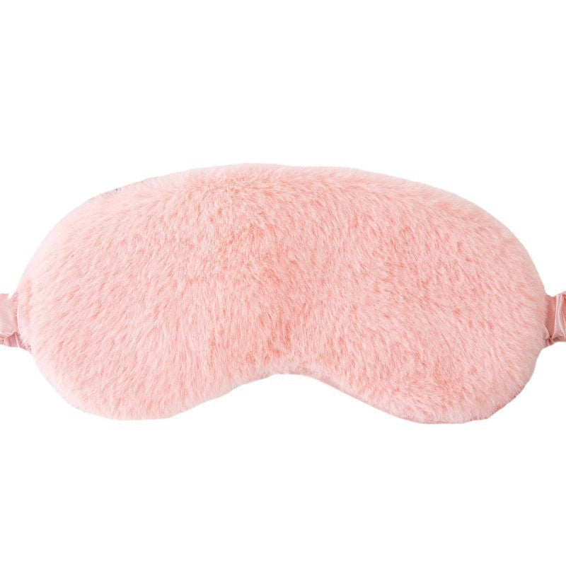 Women's fluffy ergonomic eye mask with adjustable satin band and soft faux fur cover Kalsten