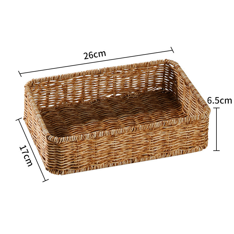 Handcrafted Rectangular Wicker Storage Bin Kalsten