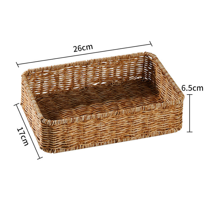Handcrafted Rectangular Wicker Storage Bin Kalsten