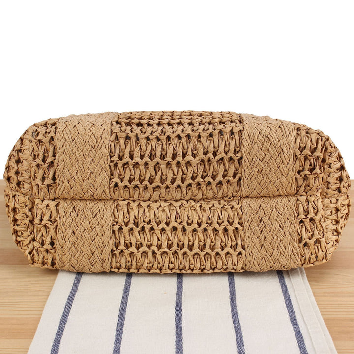 Handbag with Woven Design and Removable Shoulder Strap Kalsten